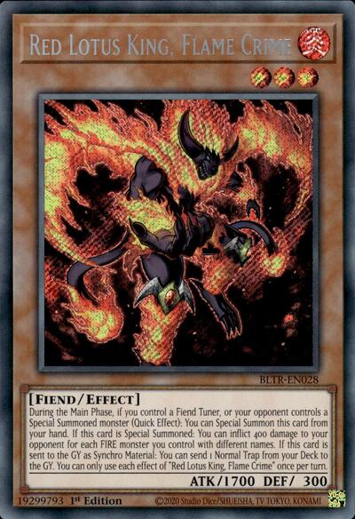 Red Lotus King, Flame Crime (Secret Rare) [BLTR-EN028-SeR]