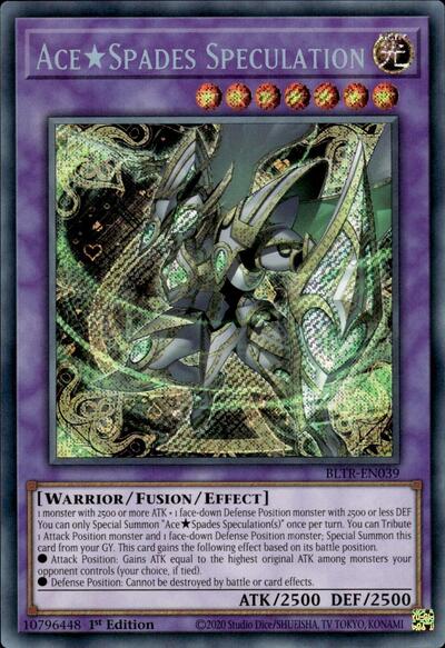 Ace Spades Speculation (Secret Rare) [BLTR-EN039-SeR]