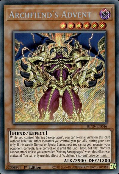 Archfiend's Advent (Secret Rare) [BLTR-EN046-SeR]