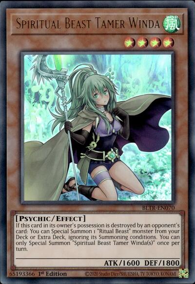 Spiritual Beast Tamer Winda (Ultra Rare) [BLTR-EN070-UR]