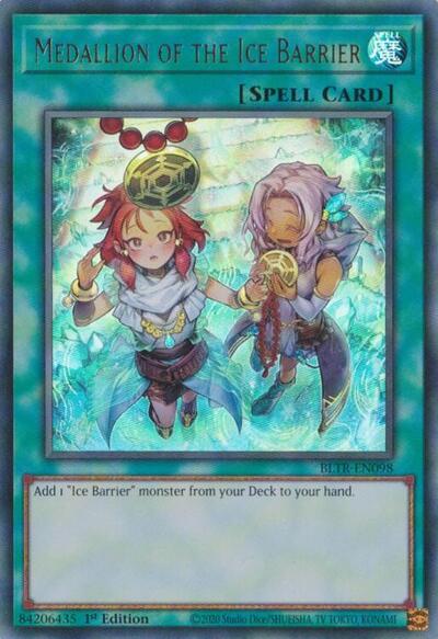 Medallion of the Ice Barrier (Ultra Rare) (Alternate Art) [BLTR-EN098-UR-ALT]
