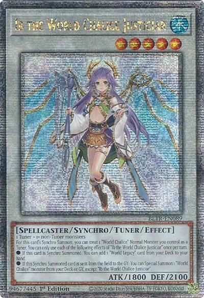 Ib the World Chalice Justiciar (Quarter Century Secret Rare) [BLTR-EN089-QCSR]
