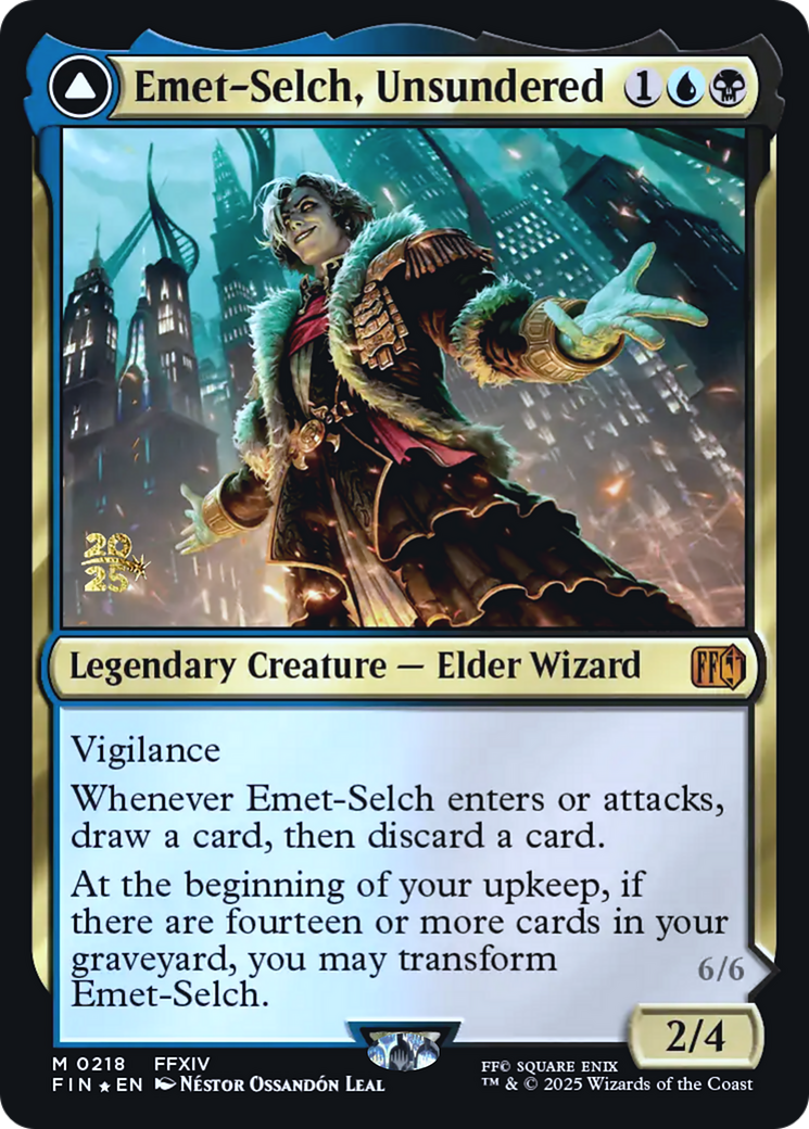 Emet-Selch, Unsundered // Hades, Sorcerer of Eld - Prerelease Promo [PFIN-218s]
