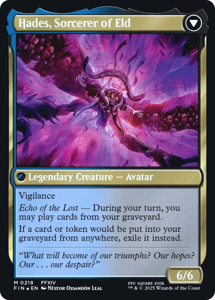 Emet-Selch, Unsundered // Hades, Sorcerer of Eld - Prerelease Promo [PFIN-218s]