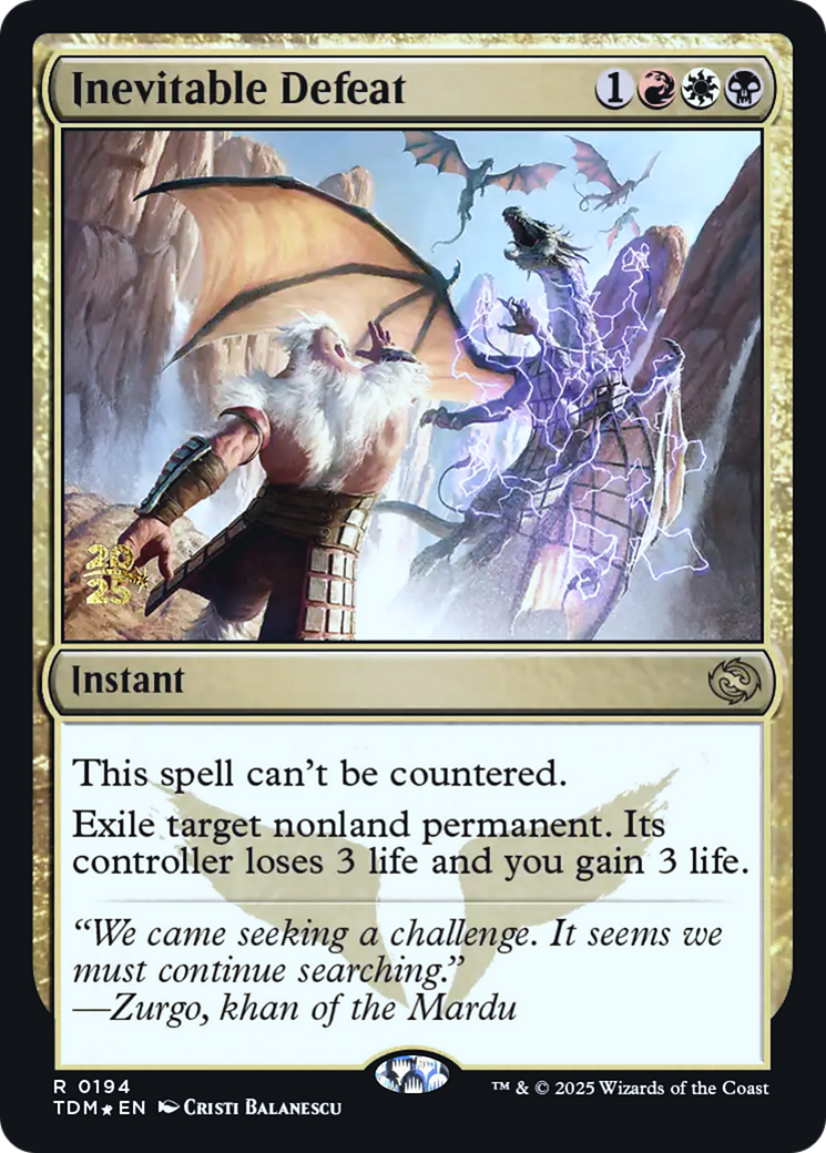 Inevitable Defeat - Prerelease Promo [PTDM-194s]