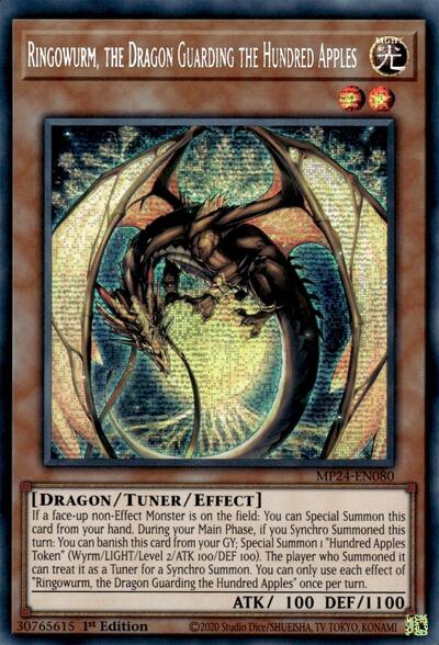 Ringowurm, the Dragon Guarding the Hundred Apples (Prismatic Secret Rare) [MP24-EN080-PrSR]