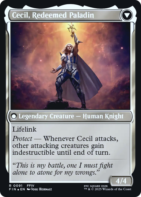 Cecil, Dark Knight // Cecil, Redeemed Paladin - Prerelease Promo [PFIN-91s]