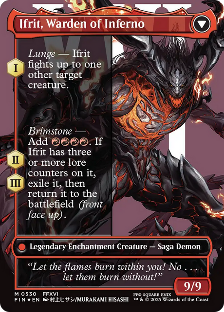 Clive, Ifrit's Dominant // Ifrit, Warden of Inferno - Borderless - Surge Foil - Full Art [FIN-530]