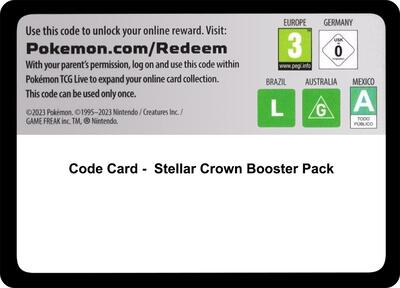 Code Card (SV07: Stellar Crown) [SCR-CODE]