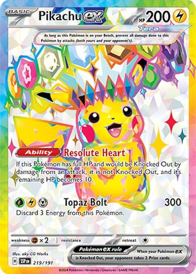 Pikachu ex - 219/191 (Ultra Rare) [SSP-219-UR]