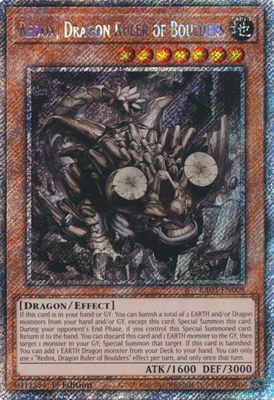 Redox, Dragon Ruler of Boulders (Platinum Secret Rare) [RA03-EN008-PlSR]