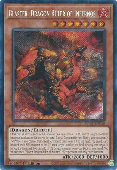Blaster, Dragon Ruler of Infernos (Secret Rare) [RA03-EN010-SeR]