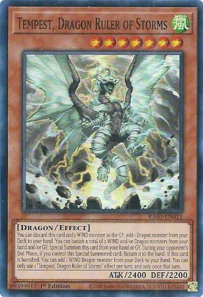 Tempest, Dragon Ruler of Storms (Super Rare) [RA03-EN011-SuR]