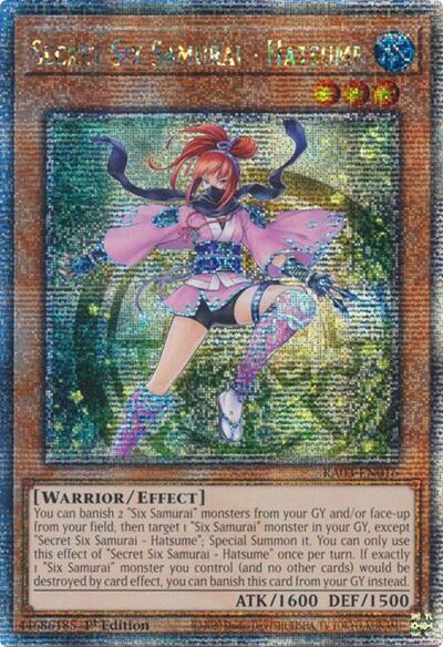 Secret Six Samurai - Hatsume (Quarter Century Secret Rare) [RA03-EN016-QCSR]