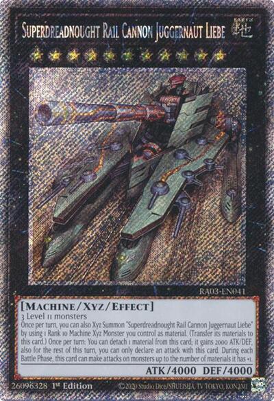 Superdreadnought Rail Cannon Juggernaut Liebe (Platinum Secret Rare) [RA03-EN041-PlSR]