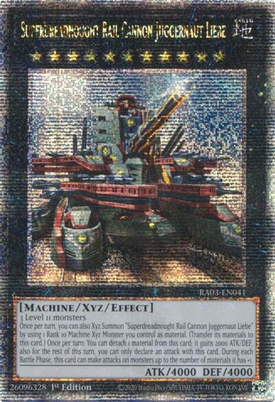 Superdreadnought Rail Cannon Juggernaut Liebe (Quarter Century Secret Rare) (Alternate Art) [RA03-EN041-QCSR-ALT]