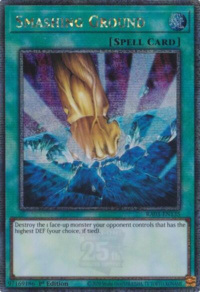 Smashing Ground (Quarter Century Secret Rare) [RA03-EN135-QCSR]