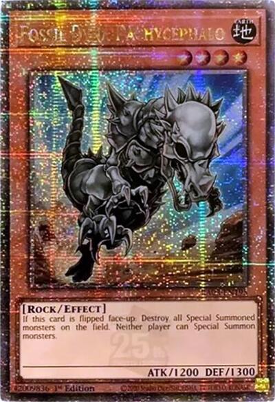 Fossil Dyna Pachycephalo (Quarter Century Secret Rare) [RA03-EN195-QCSR]