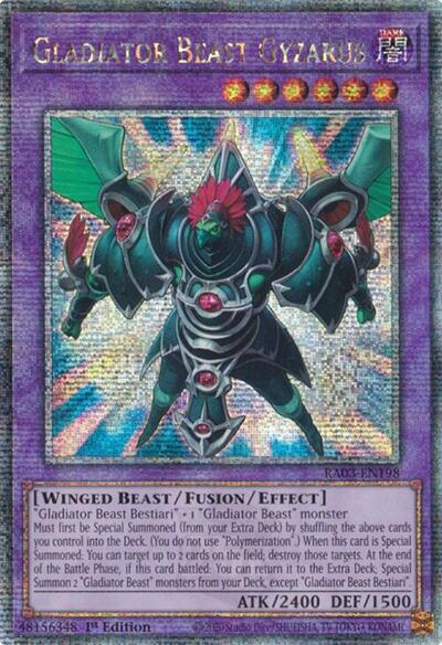 Gladiator Beast Gyzarus (Quarter Century Secret Rare) [RA03-EN198-QCSR]