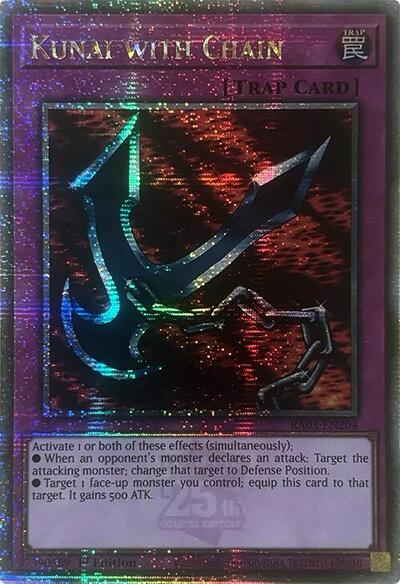 Kunai with Chain (Quarter Century Secret Rare) [RA03-EN204-QCSR]