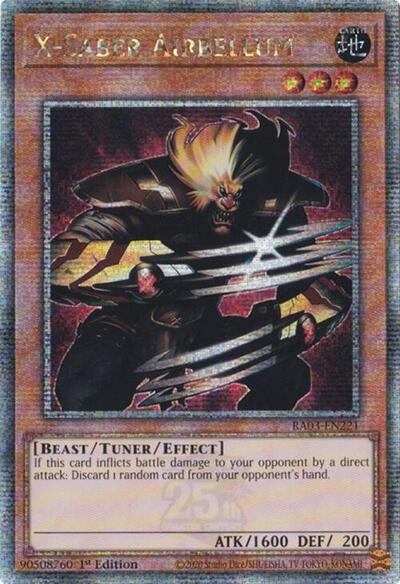 X-Saber Airbellum (Quarter Century Secret Rare) [RA03-EN221-QCSR]