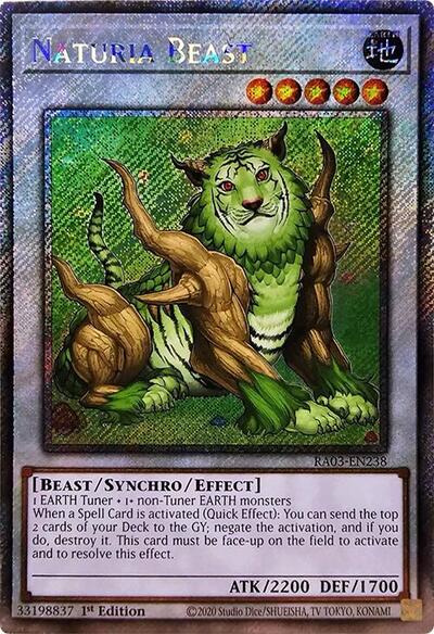 Naturia Beast (Quarter Century Secret Rare) [RA03-EN238-QCSR]