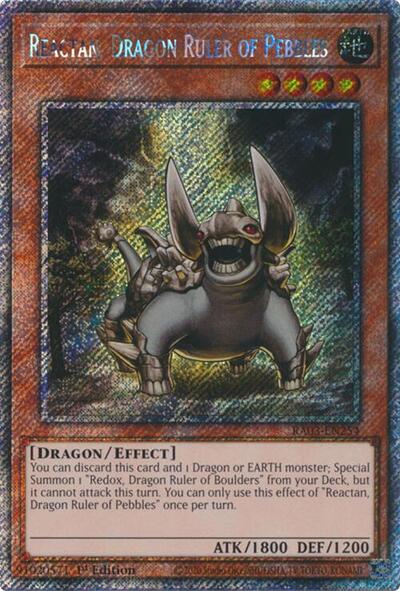 Reactan, Dragon Ruler of Pebbles (Platinum Secret Rare) [RA03-EN254-PlSR]