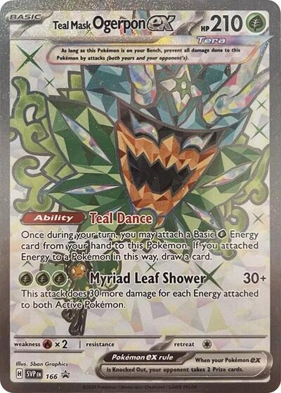 Teal Mask Ogerpon ex - 166 (Ultra Rare) [SVP-166-UR]