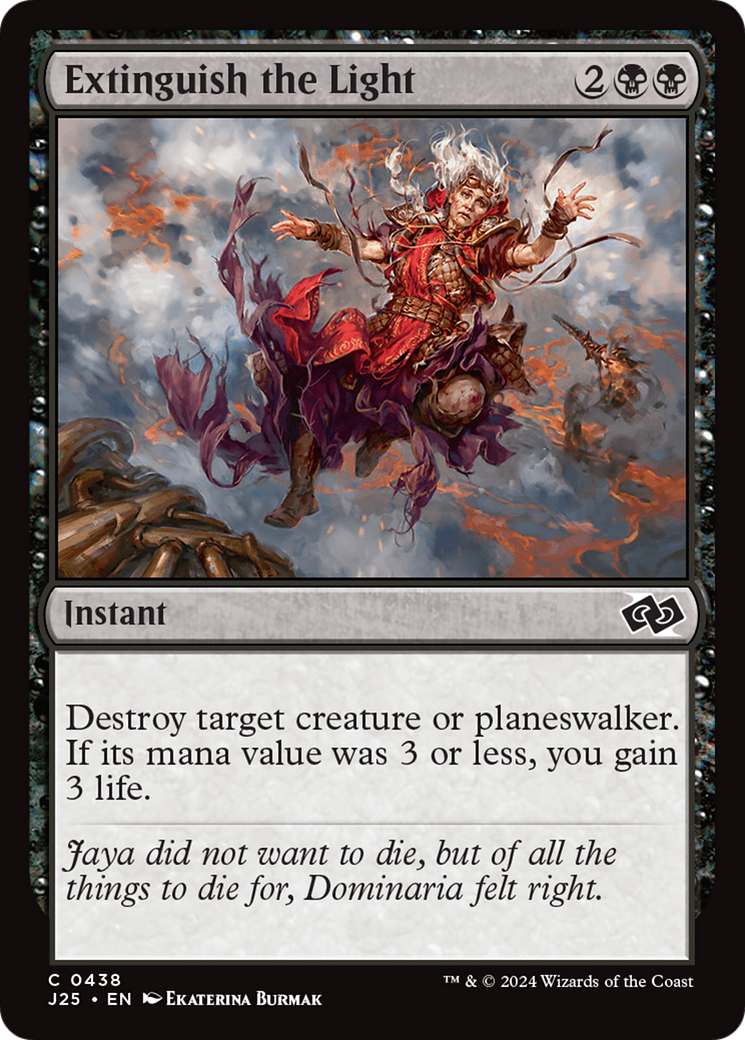 Extinguish the Light [J25-438]