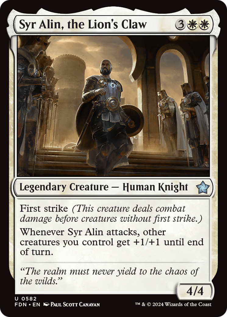 Syr Alin, the Lion's Claw [FDN-582]