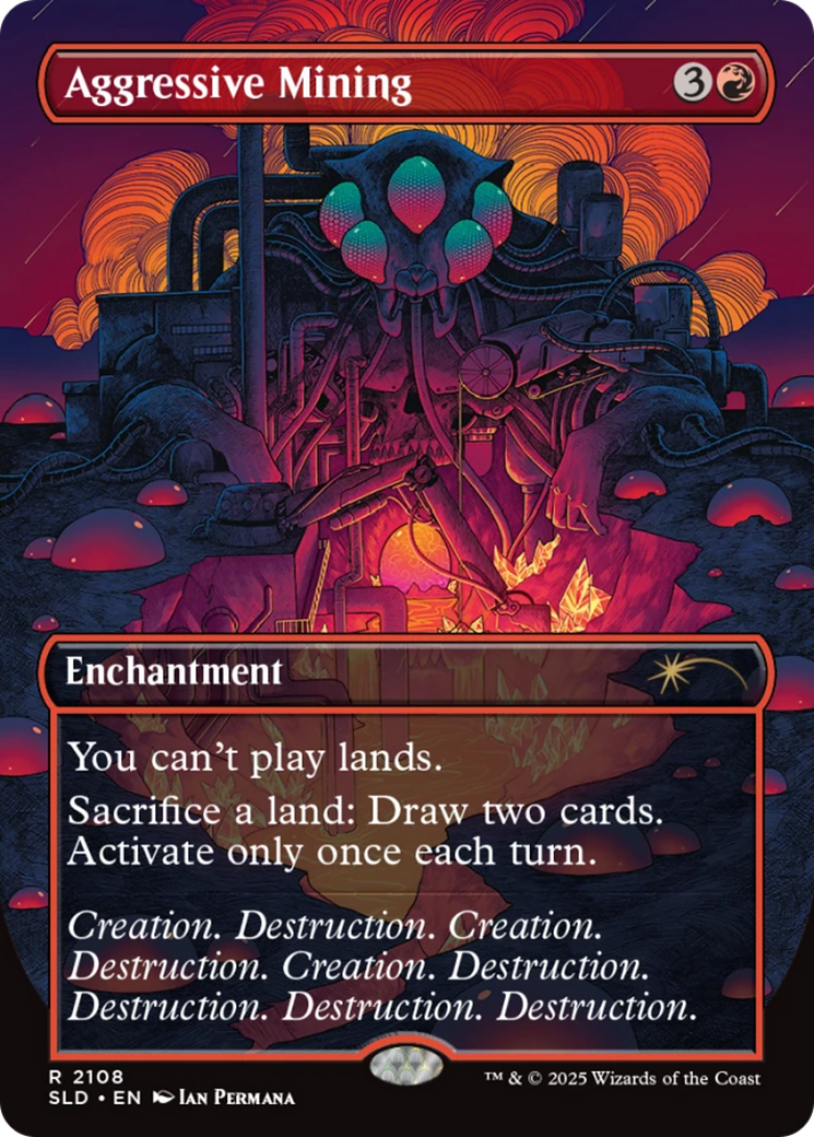Aggressive Mining - Borderless - Galaxy Foil - Full Art [SLD-2108]