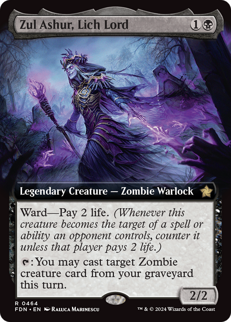Zul Ashur, Lich Lord - Extended Art [FDN-464]