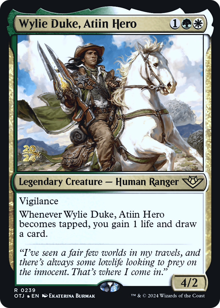 Wylie Duke, Atiin Hero - Prerelease Promo [POTJ-239s]