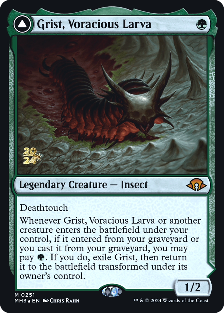 Grist, Voracious Larva // Grist, the Plague Swarm - Prerelease Promo [PMH3-251s]