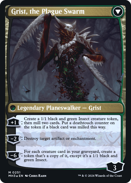 Grist, Voracious Larva // Grist, the Plague Swarm - Prerelease Promo [PMH3-251s]