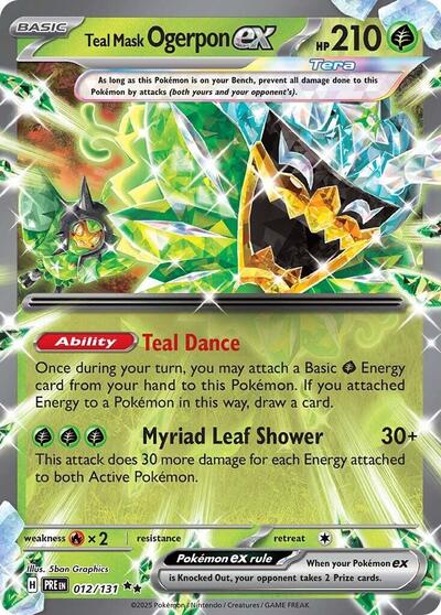 Teal Mask Ogerpon ex - 012/131 (Double Rare) [PRE-012-DR]