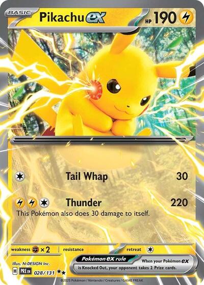 Pikachu ex - 028/131 (Double Rare) [PRE-028-DR]