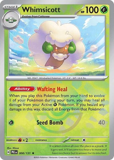 Whimsicott (Poke Ball Pattern) - 008/132 (Rare) [PRE-008-R]
