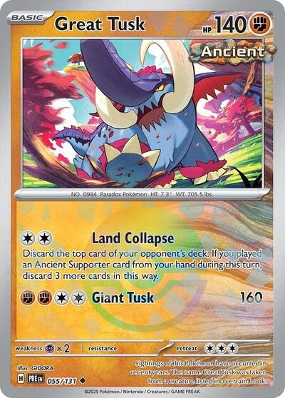 Great Tusk (Poke Ball Pattern) - 055/131 (Uncommon) [PRE-055-U]