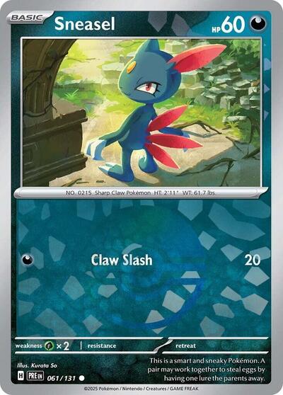 Sneasel (Poke Ball Pattern) - 061/131 (Common) [PRE-061-C]