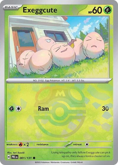 Exeggcute (Master Ball Pattern) - 001/133 (Common) [PRE-001-C]