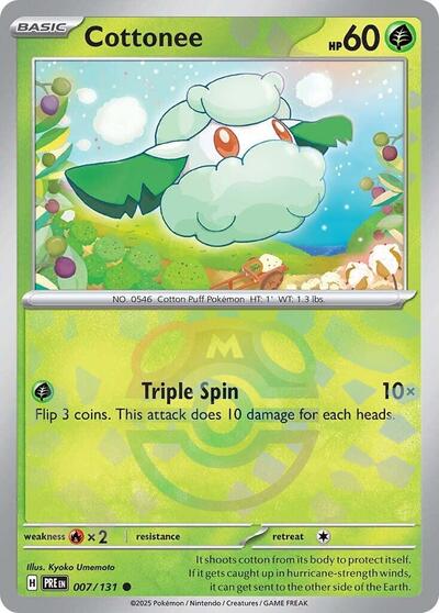 Cottonee (Master Ball Pattern) - 007/133 (Common) [PRE-007-C]