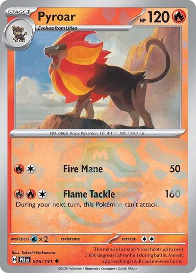 Pyroar (Master Ball Pattern) - 016/131 (Uncommon) [PRE-016-U]