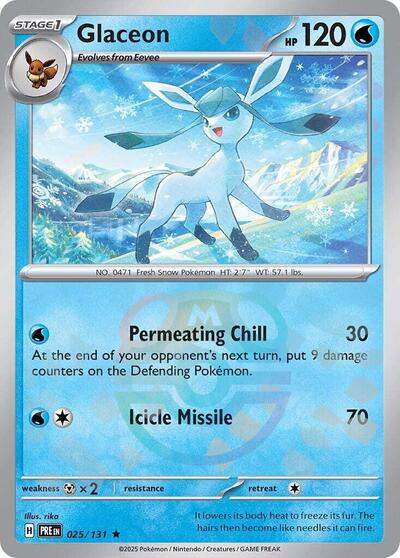 Glaceon (Master Ball Pattern) - 025/131 (Rare) [PRE-025-R]
