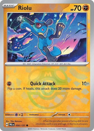 Riolu (Master Ball Pattern) - 050/131 (Common) [PRE-050-C]