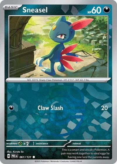 Sneasel (Master Ball Pattern) - 061/131 (Common) [PRE-061-C]