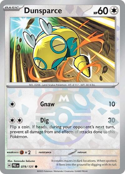 Dunsparce (Master Ball Pattern) - 079/131 (Common) [PRE-079-C]