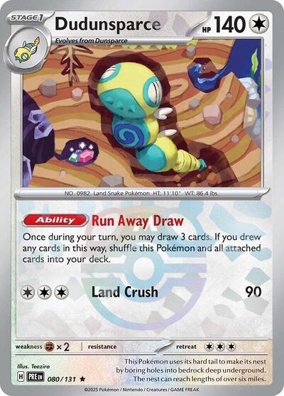Dudunsparce (Master Ball Pattern) - 080/131 (Rare) [PRE-080-R]