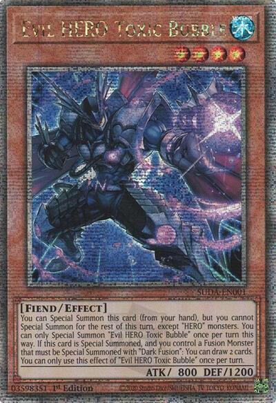 Evil HERO Toxic Bubble (Quarter Century Secret Rare) [SUDA-EN001-QCSR]