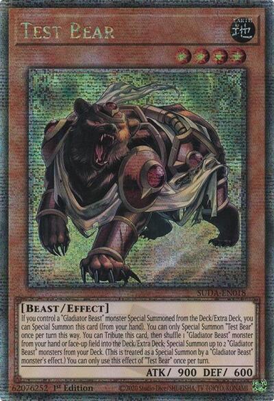 Test Bear (Quarter Century Secret Rare) [SUDA-EN018-QCSR]